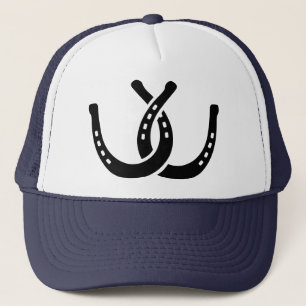 Crossed horseshoes trucker hat