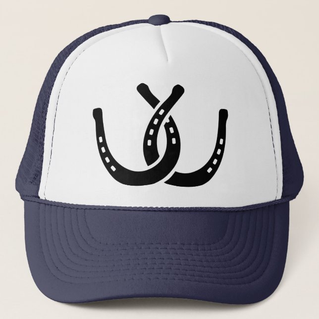 Crossed horseshoes trucker hat (Front)
