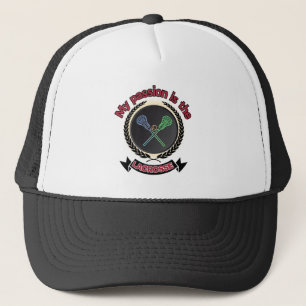 Crossed Lacrosse Sticks Ball Passion Sport Game Trucker Hat