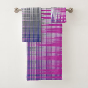 crossed lines bath towel set
