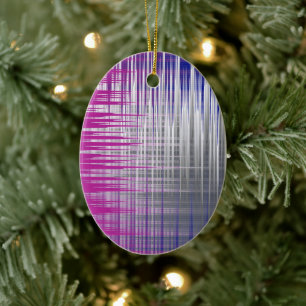 crossed lines ceramic tree decoration