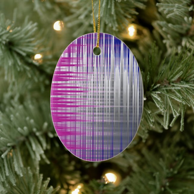 crossed lines ceramic tree decoration (Tree)