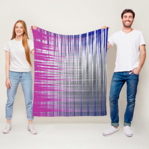 crossed lines fleece blanket