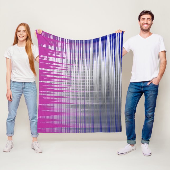 crossed lines fleece blanket (In Situ)