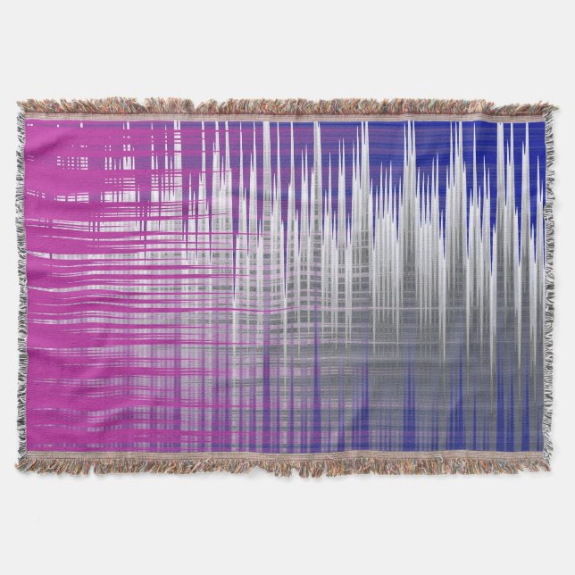 crossed lines throw blanket (Front)