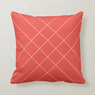 Crossed lining coral cushion
