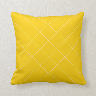 Crossed lining yellow cushion