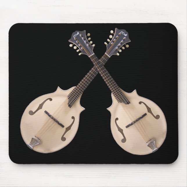 CROSSED MANDOLINS-MOUSEPAD MOUSE MAT (Front)
