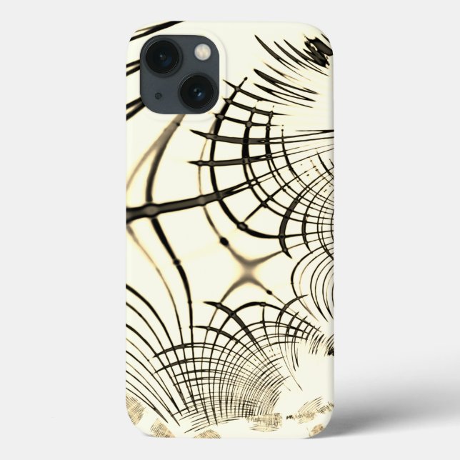 Crossed nut-brown curved traces, light background Case-Mate iPhone case (Back)