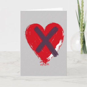 Crossed Out Heart Card