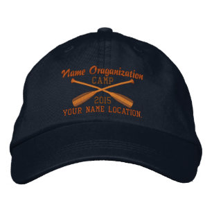 Crossed Paddles Embroidery for Club Camp Team Lake Embroidered Hat
