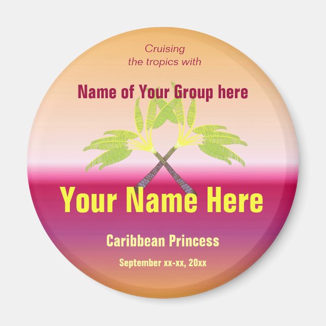 Crossed Palms Personalised Magnet (Front)