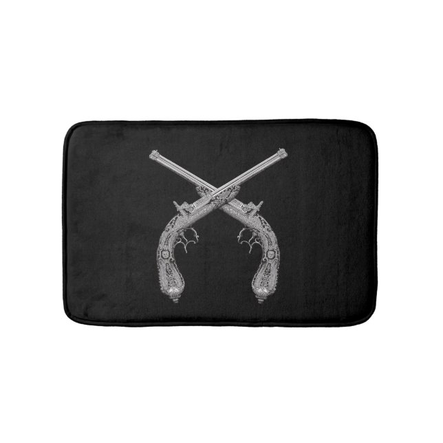 Crossed Pistol Bath Mat (Front)