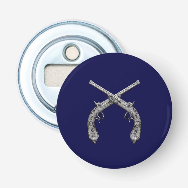 Crossed Pistols Navy Bottle Opener (Front)