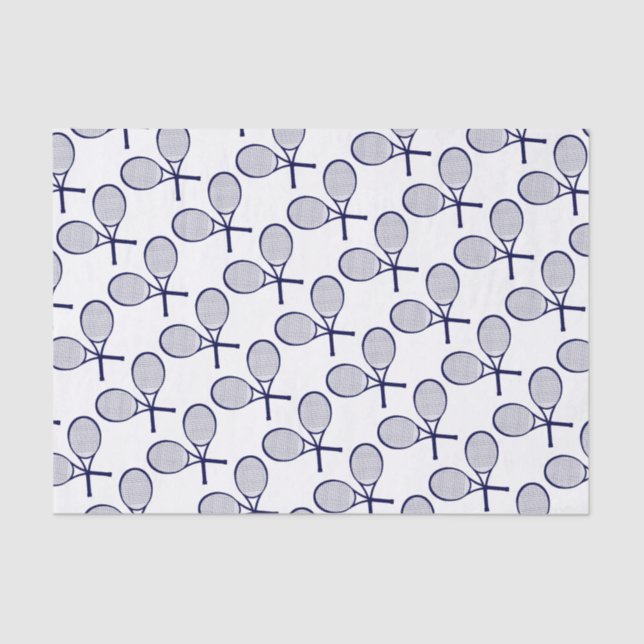 Crossed Rackets Silhouette Tissue Paper (Front)