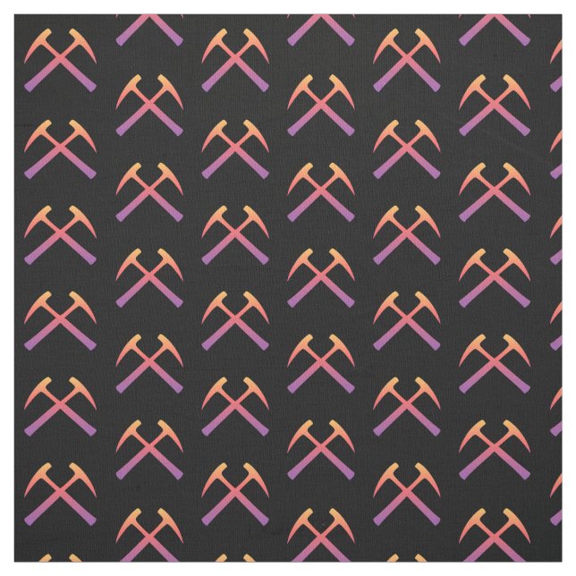 Crossed Rock Hammers Fabric (Swatch)