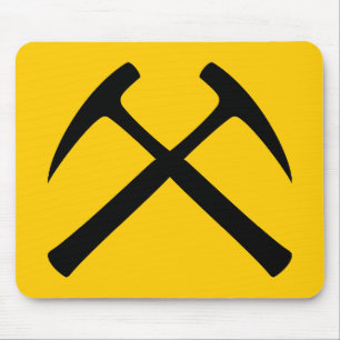 Crossed Rock Hammers Mousepad