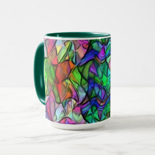 Crossed ropes hidden by some colored awning fabric mug