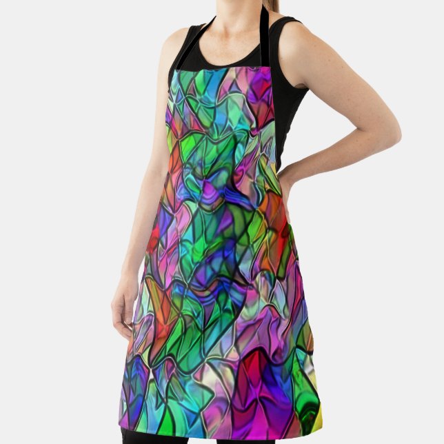 Crossed ropes hidden by some coloured awning fabri apron (Insitu)