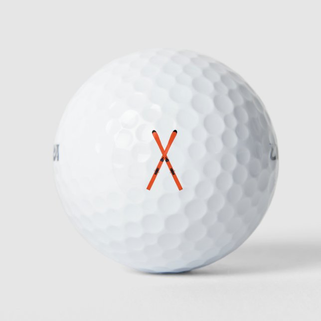 Crossed Ski Golf Balls (Front)