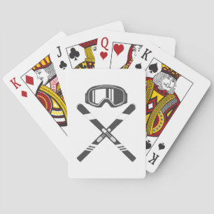 Crossed Ski Playing Cards