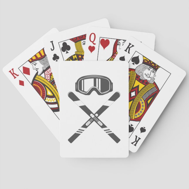 Crossed Ski Playing Cards (Back)