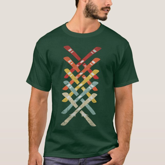 Crossed ski vintage T-Shirt (Front)