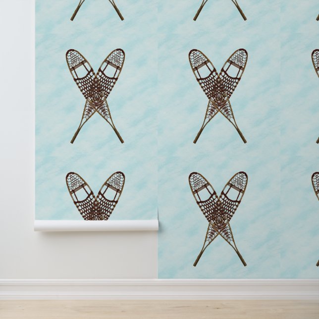 Crossed Snowshoes On Snow Wallpaper (Application)