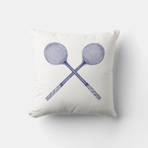 Crossed Squash Racquets Blue Cushion