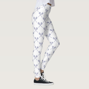 Crossed Squash Racquets Blue Leggings