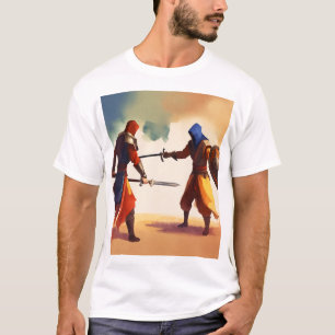 Crossed Swords: Minimalist Valour T-Shirt Designs