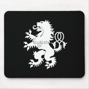 Crossed Tail Rampant Lion Heraldry Mousepad