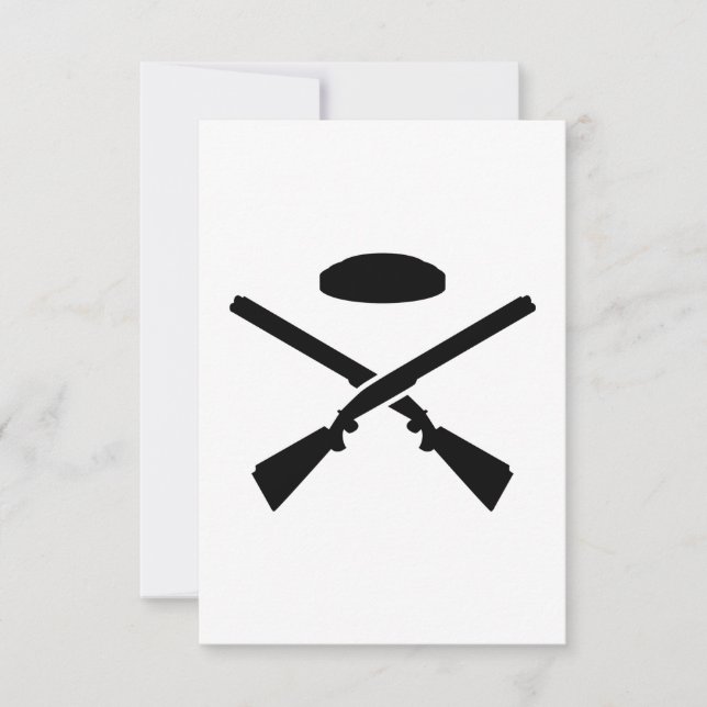 Crossed trap shooting shotguns (Front)