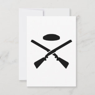 Crossed trap shooting shotguns