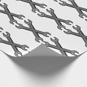 Crossed Wrenches Wrapping Paper