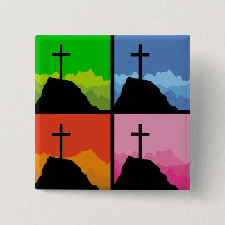 Crosses 15 Cm Square Badge