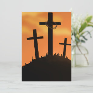 Crosses And Crown- Easter Holiday Card