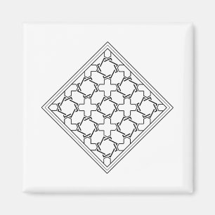 crosses and crowns tessellation 2 magnet