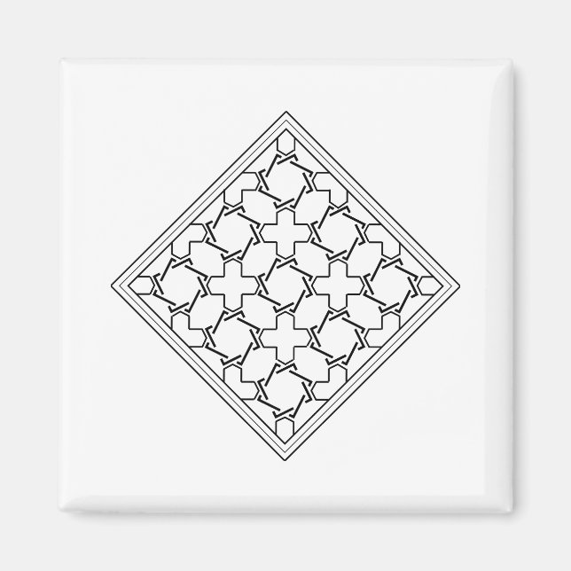 crosses and crowns tessellation 2 magnet (Front)
