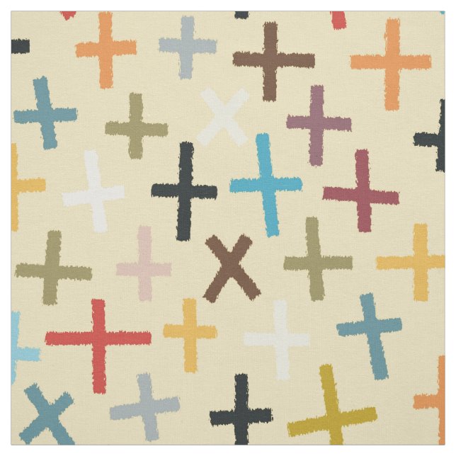 crosses and kisses fabric (Swatch)