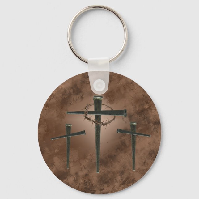 crosses and spikes key ring (Front)