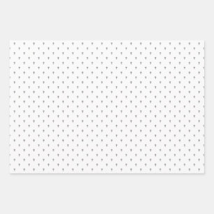 Crosses - Grey Wrapping Paper Sheets