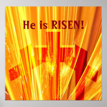 Crosses in golden glow