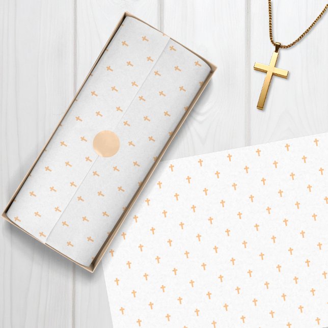 Crosses - Light Orange Tissue Paper (Crosses - Light Orange Tissue Paper)