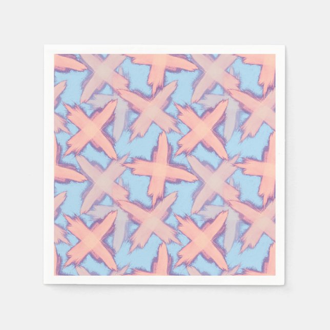 Crosses patchwork on blue. napkin (Front)