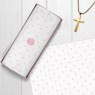 Crosses - Pink Tissue Paper