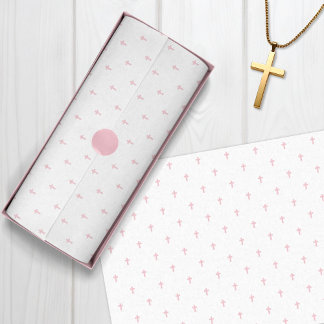 Crosses - Pink Tissue Paper