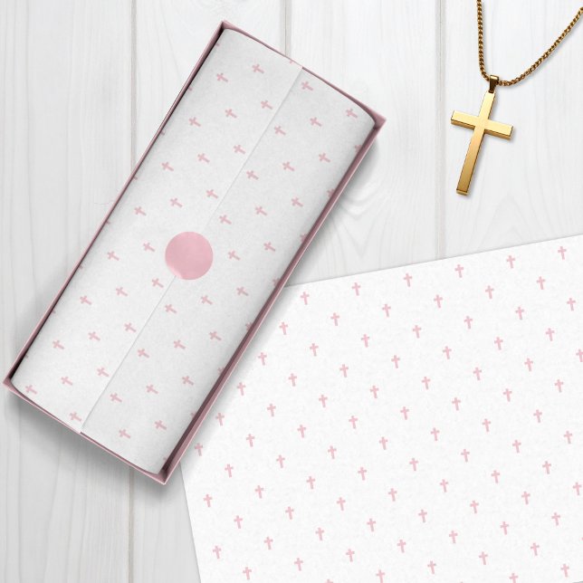 Crosses - Pink Tissue Paper (Crosses - Pink Tissue Paper)