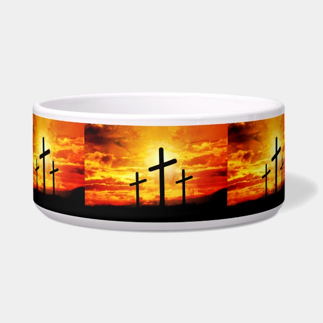 Crosses, Sunset Silhouettes Painting  (Front)