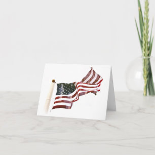 Crosses Within Old Glory - Memorial Day Card
